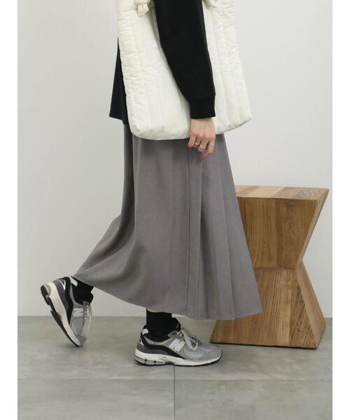 Samansa Mos2 blue（サマンサモスモスブルー）の「フロントプリーツスカート（スカート・レディース・ブラック/グレー/ネイビー・F）」の6枚目の写真