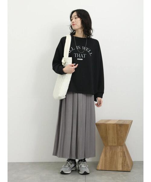 Samansa Mos2 blue（サマンサモスモスブルー）の「フロントプリーツスカート（スカート・レディース・ブラック/グレー/ネイビー・F）」の7枚目の写真