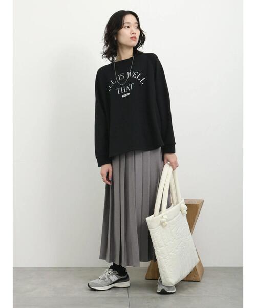 Samansa Mos2 blue（サマンサモスモスブルー）の「フロントプリーツスカート（スカート・レディース・ブラック/グレー/ネイビー・F）」の8枚目の写真