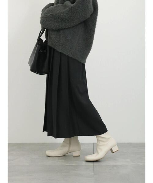 Samansa Mos2 blue（サマンサモスモスブルー）の「フロントプリーツスカート（スカート・レディース・ブラック/グレー/ネイビー・F）」の11枚目の写真