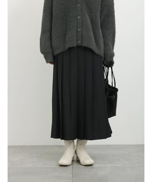 Samansa Mos2 blue（サマンサモスモスブルー）の「フロントプリーツスカート（スカート・レディース・ブラック/グレー/ネイビー・F）」の12枚目の写真