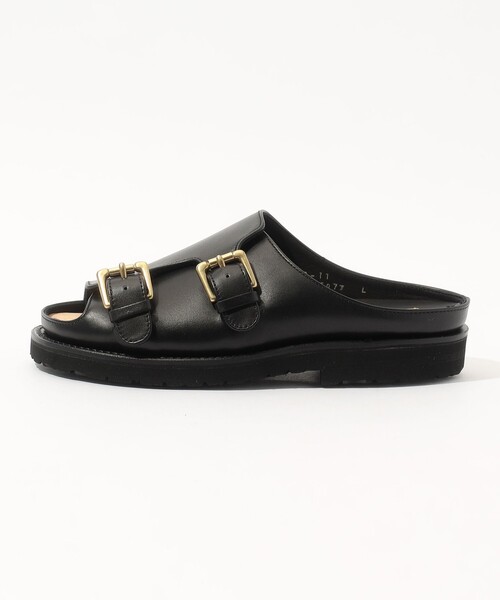 chausser(ショセ)の「【別注】plus by chausser ダブルモンクストラップサンダル(サンダル・レディース・ブラック・S/L/M)」の2枚目の写真