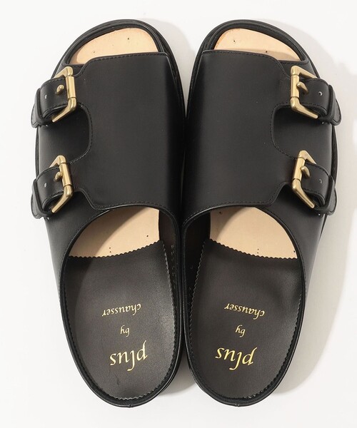 chausser(ショセ)の「【別注】plus by chausser ダブルモンクストラップサンダル(サンダル・レディース・ブラック・S/L/M)」の7枚目の写真