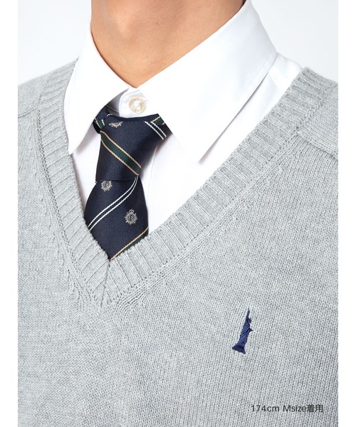 EASTBOY(イーストボーイ)の「メンズ セーター 綿 7G スクール ニット 中学生 高校生(ニット/セーター・キッズ・ライトグレー/オフホワイト/ネイビー/ベージュ・M/L)」の10枚目の写真