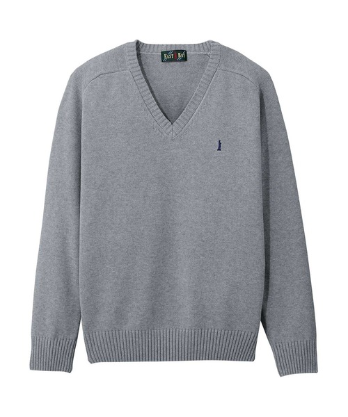 EASTBOY(イーストボーイ)の「メンズ セーター 綿 7G スクール ニット 中学生 高校生(ニット/セーター・キッズ・ライトグレー/オフホワイト/ネイビー/ベージュ・M/L)」の5枚目の写真