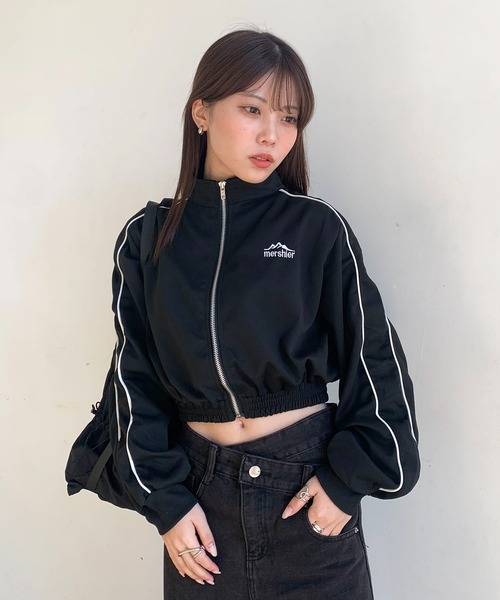 adidas 黒 XS オーバーサイズトラックジャケット ナイロン