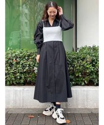 LAGUNAMOON | ラメビスチェセットシャツワンピース(シャツワンピース)