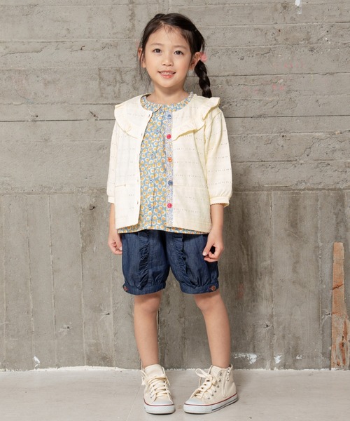 RAGMART（ラグマート）の「カーディガン 七分袖（カーディガン/ボレロ・キッズ・グリーン/クリーム/オフホワイト・80ｃｍ/90cm/95cm）」の8枚目の写真