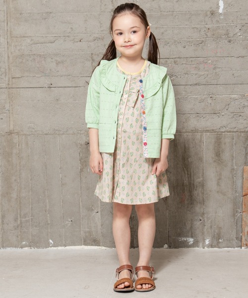 RAGMART（ラグマート）の「カーディガン 七分袖（カーディガン/ボレロ・キッズ・グリーン/クリーム/オフホワイト・80ｃｍ/90cm/95cm）」の10枚目の写真