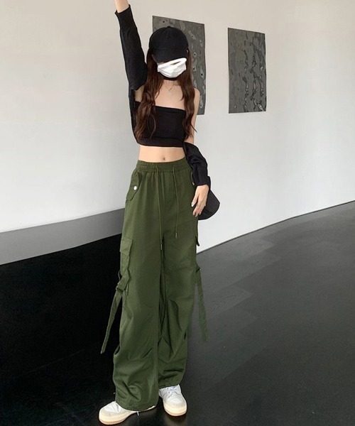 Miniministore(ミニミニストア)の「カーゴパンツ ジョガーパンツ レディース(カーゴパンツ・レディース・ブラック/カーキ・XL/M/XXL/L)」の11枚目の写真