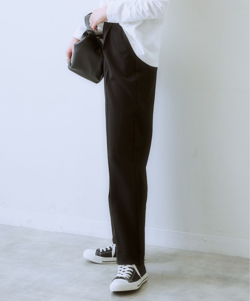 SMILE LAND(スマイルランド)の「大きいサイズ こなれBEAUTYストレッチワイドパンツ(ゆったりヒップ)(その他パンツ・レディース・ブラック/ネイビー・L/LL/3L/4L/5L)」の12枚目の写真