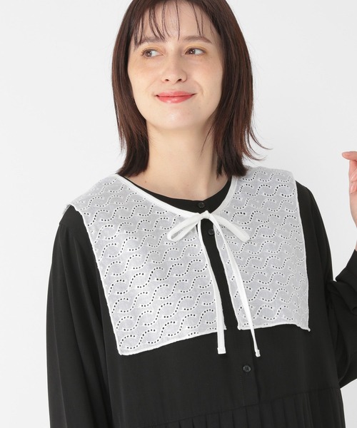 未使用　スタディオクリップ　cローンレースx刺繍チュニック studio CLIP（スタディオクリップ）の「Wフロント刺繍チュニック