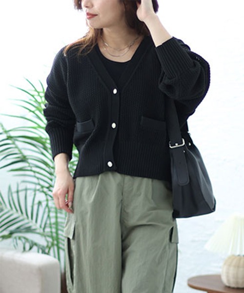 メッシュニットクロップドカーディガン（カーディガン/ボレロ）｜GOLDJAPAN（ゴールドジャパン）