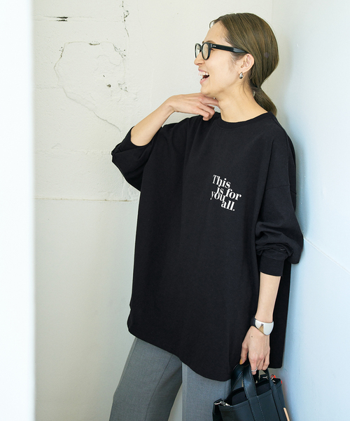 FRAMeWORK（フレームワーク）の「【haru×FRAMeWORK】ロゴロンT（T