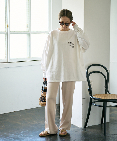 FRAMeWORK（フレームワーク）の「【haru×FRAMeWORK】ロゴロンT（T