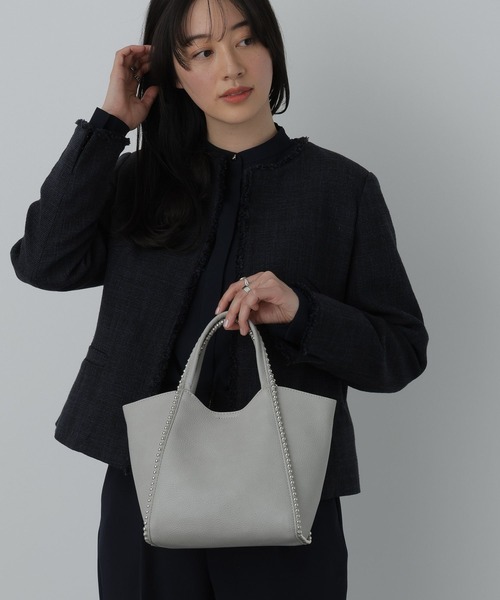saloon(サルーン)の「SALOON(サルーン)/《再入荷・新色登場》2WAYスタッズミニトート(トートバッグ・レディース・ブラック/グレー/オフホワイト/その他1・FREE)」の5枚目の写真
