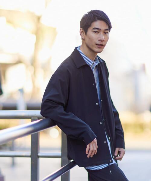 ITEMS URBANRESEARCH（アイテムズ アーバンリサーチ）の「『セットアップ対応』ウォッシャブル×クールタッチ TRコーチジャケット（ブルゾン・メンズ・ブラック/グレー/チェック/ベージュ・MEDIUM/LARGE）」の5枚目の写真