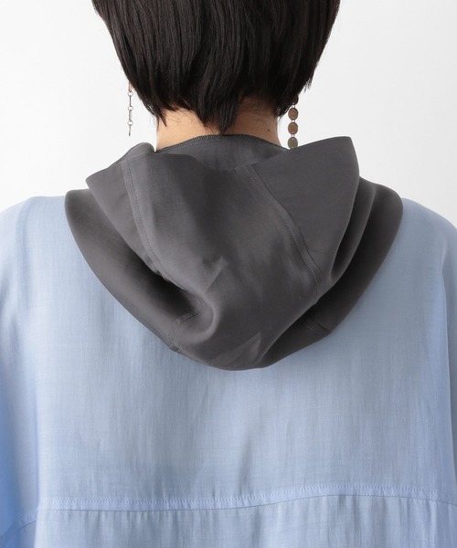 RAGEBLUE（レイジブルー）の「配色シアー/アノラックルーズパーカー（パーカー・レディース・ブルー系/ホワイト系・FREE）」の16枚目の写真