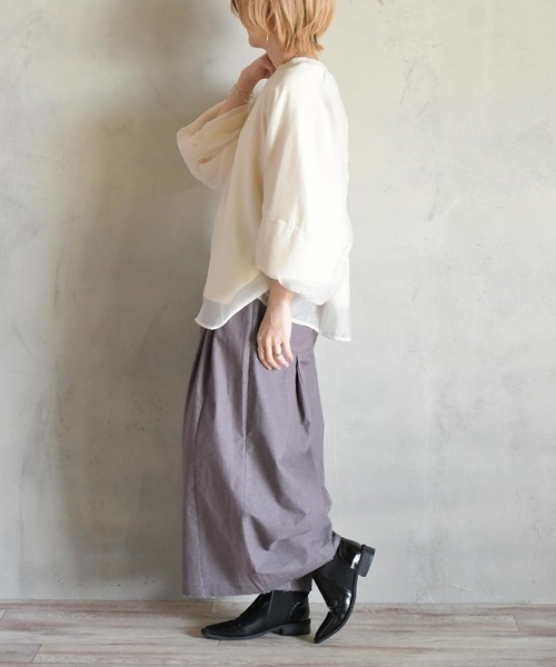 BITTOKO(ビットコ)の「ホワイトハギデニムパンツ(デニムパンツ・レディース・ホワイト/グレー・SMALL/MEDIUM)」の8枚目の写真