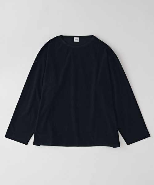 EDIFICE(エディフィス)の「ライト フレンチ テリー ボートネック Tシャツ(Tシャツ/カットソー・メンズ・ベージュ/ブラウン/ブラック・MEDIUM/LARGE)」の1枚目の写真
