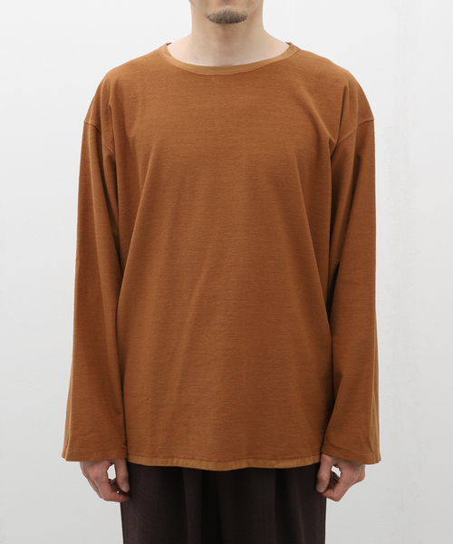 EDIFICE(エディフィス)の「ライト フレンチ テリー ボートネック Tシャツ(Tシャツ/カットソー・メンズ・ベージュ/ブラウン/ブラック・MEDIUM/LARGE)」の14枚目の写真