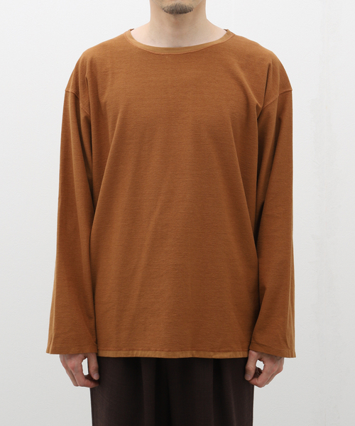 EDIFICE(エディフィス)の「ライト フレンチ テリー ボートネック Tシャツ(Tシャツ/カットソー・メンズ・ベージュ/ブラウン/ブラック・MEDIUM/LARGE)」の15枚目の写真