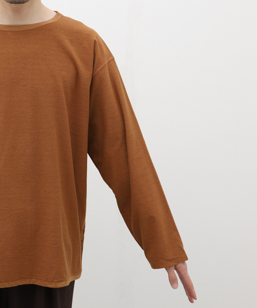 EDIFICE(エディフィス)の「ライト フレンチ テリー ボートネック Tシャツ(Tシャツ/カットソー・メンズ・ベージュ/ブラウン/ブラック・MEDIUM/LARGE)」の20枚目の写真