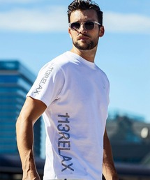 1PIU1UGUALE3  RELAX  | 1PIU1UGUALE3 RELAX(ウノピゥウノウグァーレトレ リラックス)ラインストーンサイドロゴ半袖Tシャツ(Tシャツ/カットソー)