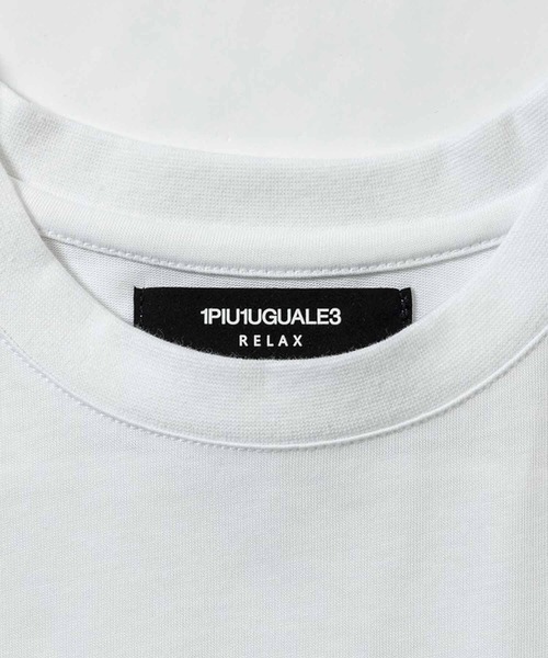 1PIU1UGUALE3 RELAX (ウノピゥウノウグァーレトレ リラックス)の「1PIU1UGUALE3 RELAX(ウノピゥウノウグァーレトレ リラックス)ラインストーンサイドロゴ半袖Tシャツ(Tシャツ/カットソー・メンズ・ホワイト/ブラック・S/M/L/XL/XXL)」の14枚目の写真
