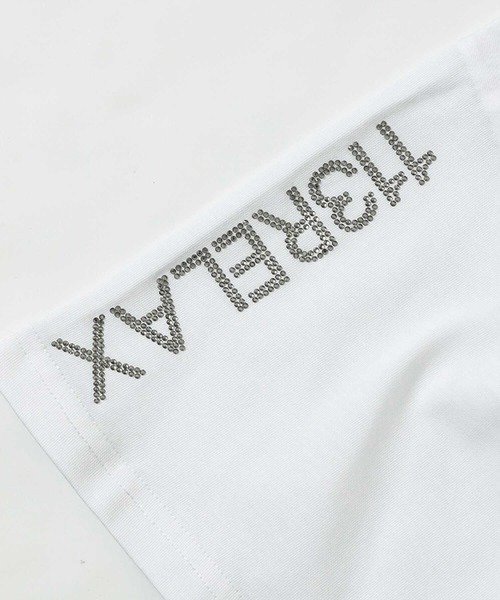 1PIU1UGUALE3 RELAX (ウノピゥウノウグァーレトレ リラックス)の「1PIU1UGUALE3 RELAX(ウノピゥウノウグァーレトレ リラックス)ラインストーンサイドロゴ半袖Tシャツ(Tシャツ/カットソー・メンズ・ホワイト/ブラック・S/M/L/XL/XXL)」の15枚目の写真