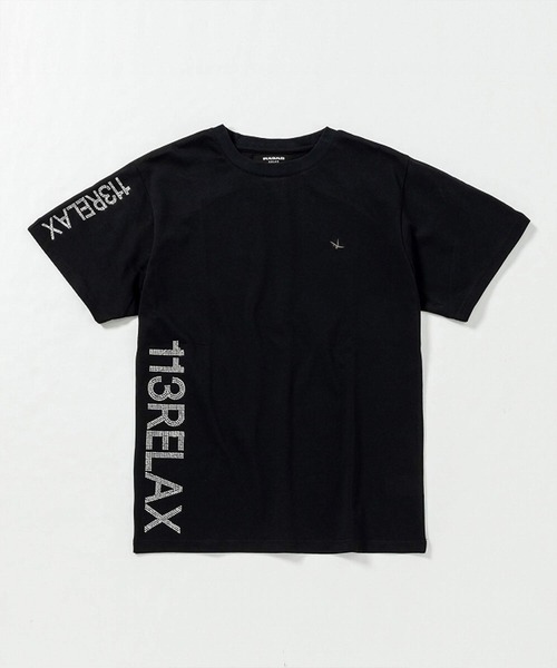 1PIU1UGUALE3 RELAX (ウノピゥウノウグァーレトレ リラックス)の「1PIU1UGUALE3 RELAX(ウノピゥウノウグァーレトレ リラックス)ラインストーンサイドロゴ半袖Tシャツ(Tシャツ/カットソー・メンズ・ホワイト/ブラック・S/M/L/XL/XXL)」の18枚目の写真