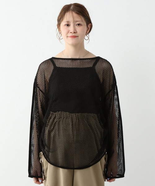 【新品タグ付き完売品】　LEPSIM ドロストフーディブルゾン　ブラック セール】リボンドロストショルダー 234666（ショルダーバッグ