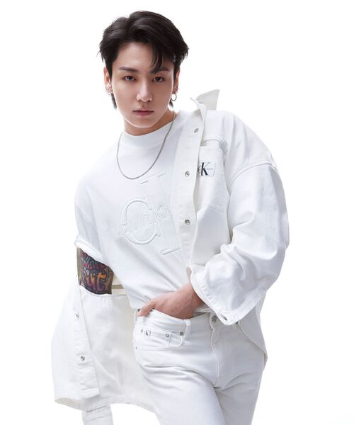 Calvin Klein（カルバン・クライン）の「プレミアムモノロゴTシャツ（Tシャツ/カットソー・メンズ・ホワイト・S/M/XL/L）」の2枚目の写真