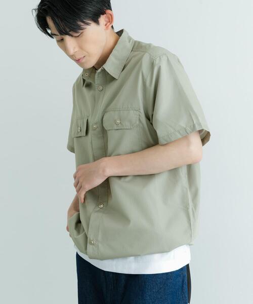 TAION(タイオン)の「TAION Military Half Sleeve Shirts(シャツ/ブラウス・メンズ・グリーン系その他/ホワイト系その他/ブラック/オリーブ/ライトブラウン・MEDIUM/LARGE)」の5枚目の写真