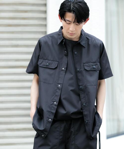 TAION(タイオン)の「TAION Military Half Sleeve Shirts(シャツ/ブラウス・メンズ・グリーン系その他/ホワイト系その他/ブラック/オリーブ/ライトブラウン・MEDIUM/LARGE)」の6枚目の写真