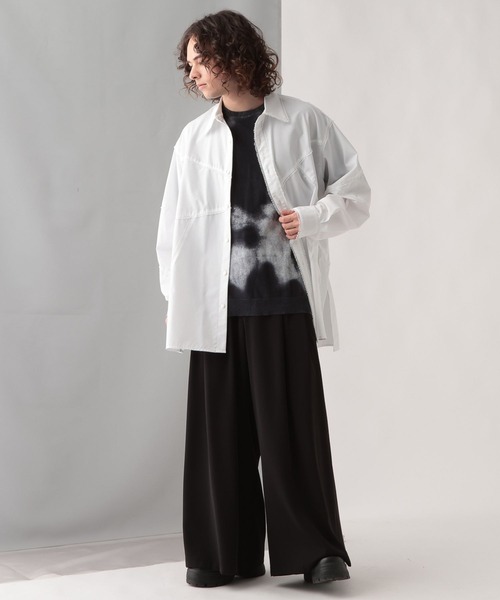 HARE（ハレ）の「パッチワークフリンジシャツ(HARE)（シャツ/ブラウス・メンズ・ホワイト/ブラック/オレンジ・FREE）」の20枚目の写真