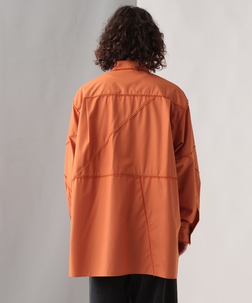 HARE（ハレ）の「パッチワークフリンジシャツ(HARE)（シャツ/ブラウス・メンズ・ホワイト/ブラック/オレンジ・FREE）」の8枚目の写真