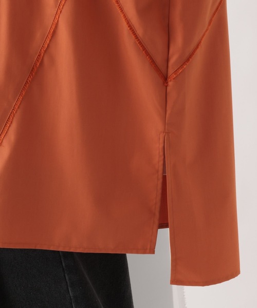 HARE（ハレ）の「パッチワークフリンジシャツ(HARE)（シャツ/ブラウス・メンズ・ホワイト/ブラック/オレンジ・FREE）」の5枚目の写真