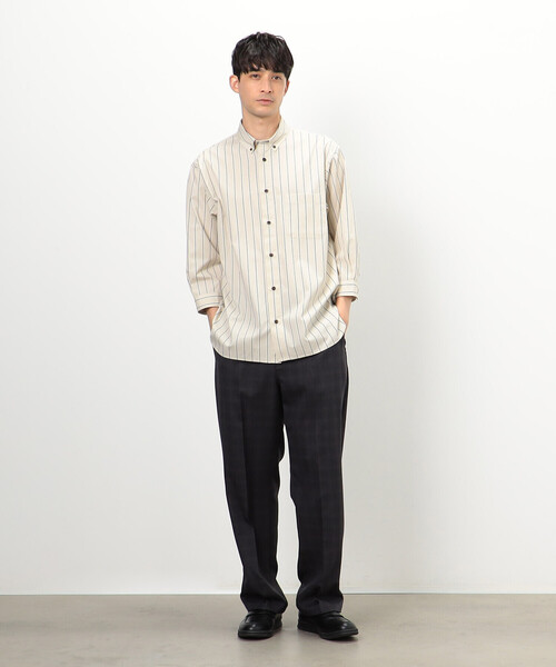 COMME CA COMMUNE(コムサコミューン)の「チェック柄 ワンタック ワイドパンツ(スラックス・メンズ・チャコール・LARGE/MEDIUM/SMALL)」の6枚目の写真