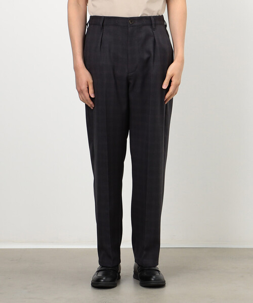 COMME CA COMMUNE(コムサコミューン)の「チェック柄 ワンタック ワイドパンツ(スラックス・メンズ・チャコール・LARGE/MEDIUM/SMALL)」の9枚目の写真