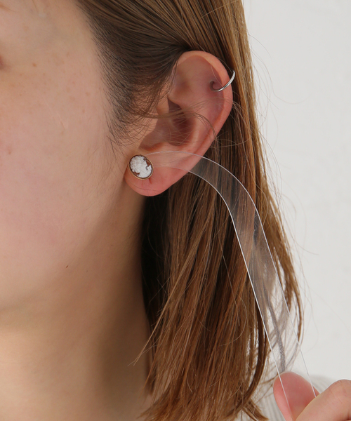 VERMEIL par iena（ヴェルメイユパーイエナ）の「【ANTONINO DE SIMONE】Pair Cameo ピアス（ピアス（両耳用）・レディース・ゴールド・FREE）」の7枚目の写真