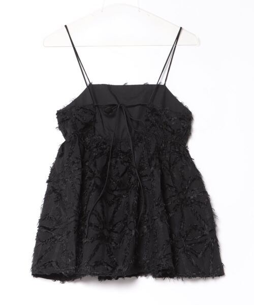 AZUL by moussy（アズールバイマウジー）の「ジャガードペプラムキャミソール（キャミソール・レディース・アイボリー/ブラック・FREE）」の3枚目の写真