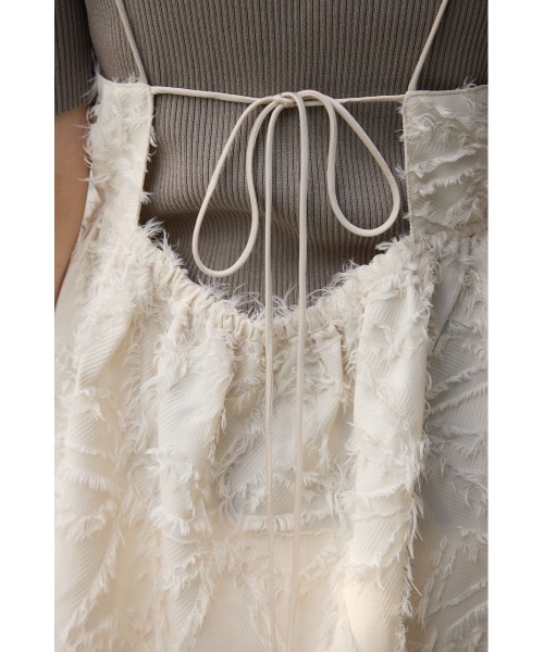 AZUL by moussy（アズールバイマウジー）の「ジャガードペプラムキャミソール（キャミソール・レディース・アイボリー/ブラック・FREE）」の10枚目の写真