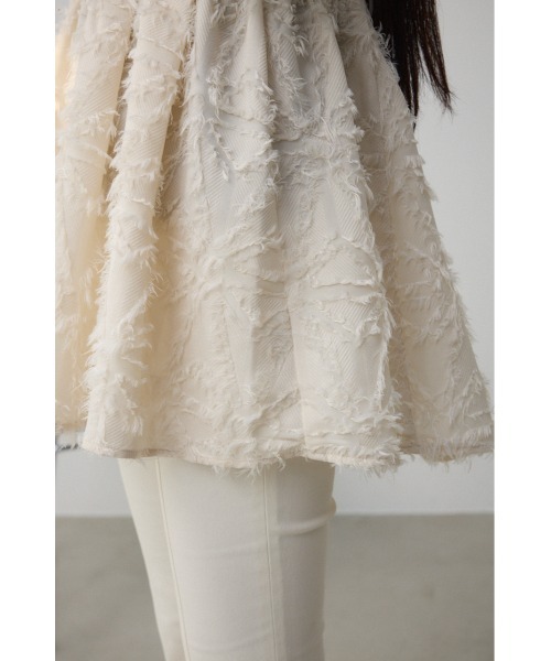 AZUL by moussy（アズールバイマウジー）の「ジャガードペプラムキャミソール（キャミソール・レディース・アイボリー/ブラック・FREE）」の13枚目の写真