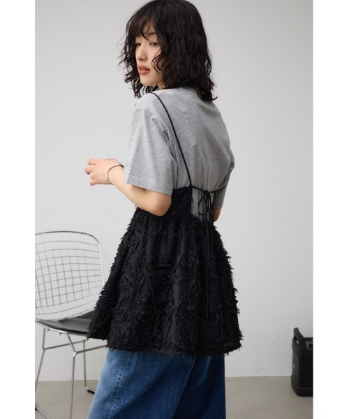 AZUL by moussy（アズールバイマウジー）の「ジャガードペプラムキャミソール（キャミソール・レディース・アイボリー/ブラック・FREE）」の15枚目の写真