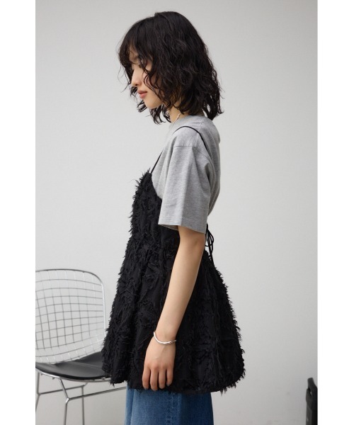 AZUL by moussy（アズールバイマウジー）の「ジャガードペプラムキャミソール（キャミソール・レディース・アイボリー/ブラック・FREE）」の19枚目の写真