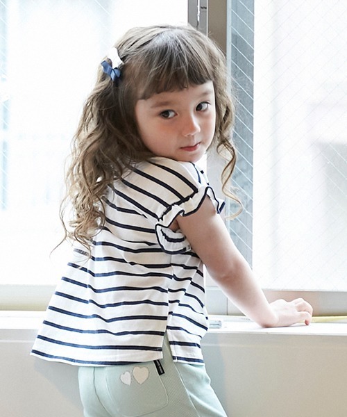 petit main(プティマイン)の「【プティプラ】GIRLS半袖Tシャツ(Tシャツ/カットソー・キッズ・イエロー/エメラルド/ブルー/マルチ/オレンジ/ライトグリーン/ピンク/ラベンダー/ネイビー/オフホワイト・110cm/100cm/90cm/80cm/130cm/120cm)」の17枚目の写真