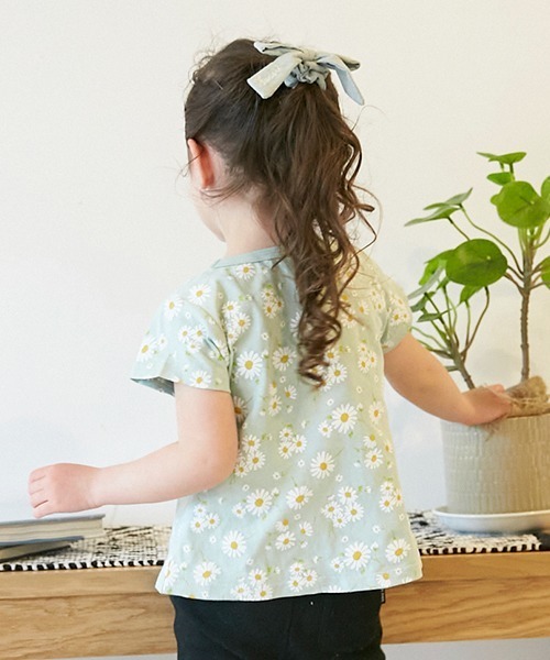 petit main(プティマイン)の「【プティプラ】GIRLS半袖Tシャツ(Tシャツ/カットソー・キッズ・イエロー/エメラルド/ブルー/マルチ/オレンジ/ライトグリーン/ピンク/ラベンダー/ネイビー/オフホワイト・110cm/100cm/90cm/80cm/130cm/120cm)」の11枚目の写真