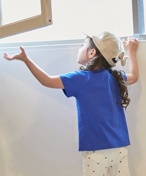 petit main(プティマイン)の「【プティプラ】GIRLS半袖Tシャツ(Tシャツ/カットソー・キッズ・イエロー/エメラルド/ブルー/マルチ/オレンジ/ライトグリーン/ピンク/ラベンダー/ネイビー/オフホワイト・110cm/100cm/90cm/80cm/130cm/120cm)」の20枚目の写真