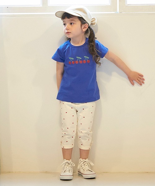 petit main(プティマイン)の「【プティプラ】GIRLS半袖Tシャツ(Tシャツ/カットソー・キッズ・イエロー/エメラルド/ブルー/マルチ/オレンジ/ライトグリーン/ピンク/ラベンダー/ネイビー/オフホワイト・110cm/100cm/90cm/80cm/130cm/120cm)」の21枚目の写真